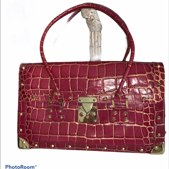 Nwt Nordstrom fuchsia hard bag🌹 - Picture 1 of 9